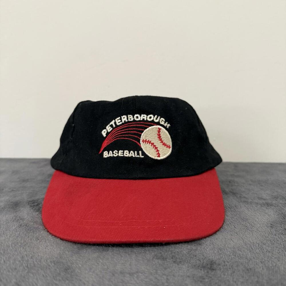 Baseball Black & Red Embroidered Cap